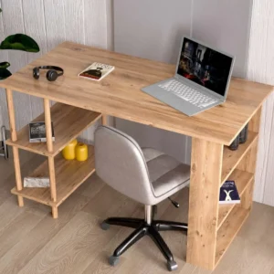 Birou cu patru rafturi