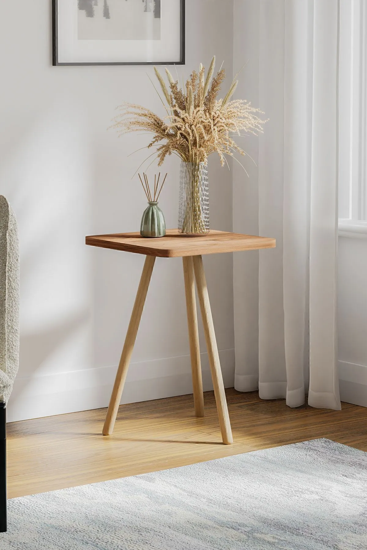 MASĂ CAFEA PĂTRATĂ CU PICIOARE DIN LEMN - ATLANTIC PINE - Image 6