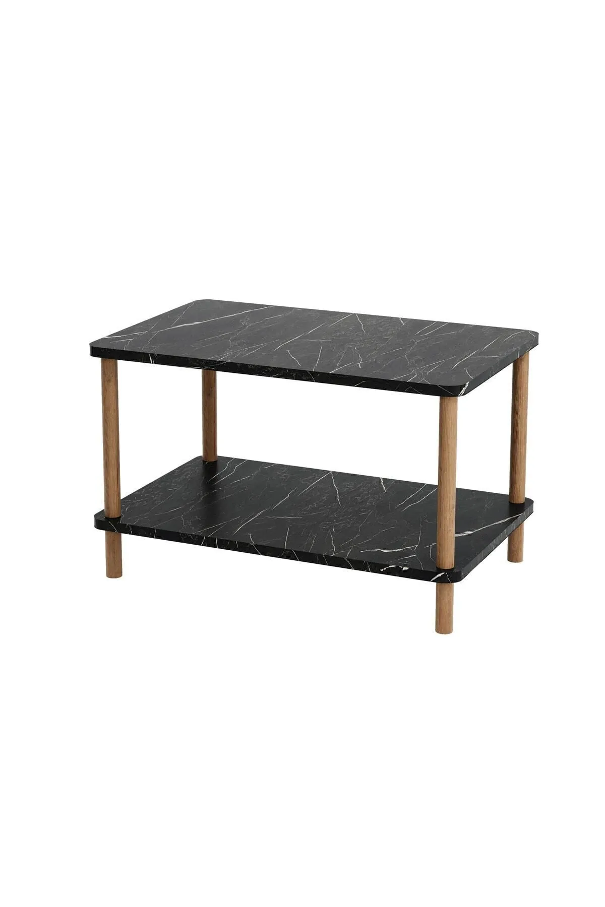 MASĂ DREPTUNGHIULARĂ CU PICIOARE DIN LEMN - MARMURĂ NEAGRĂ - Image 5