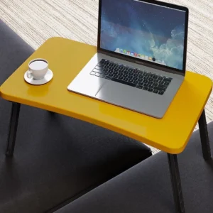 Masa laptop galbena cu picioare din plastic