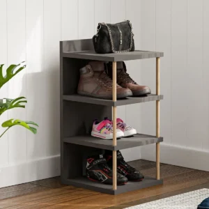 Pantofar gri cu 4 sertare